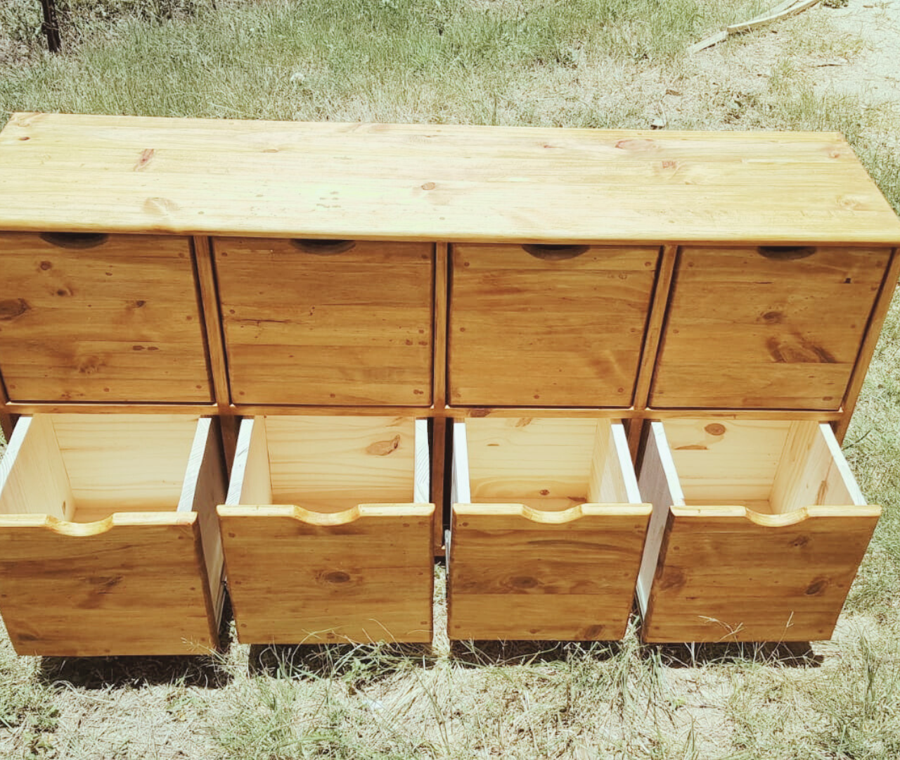 raw wooden cubby set