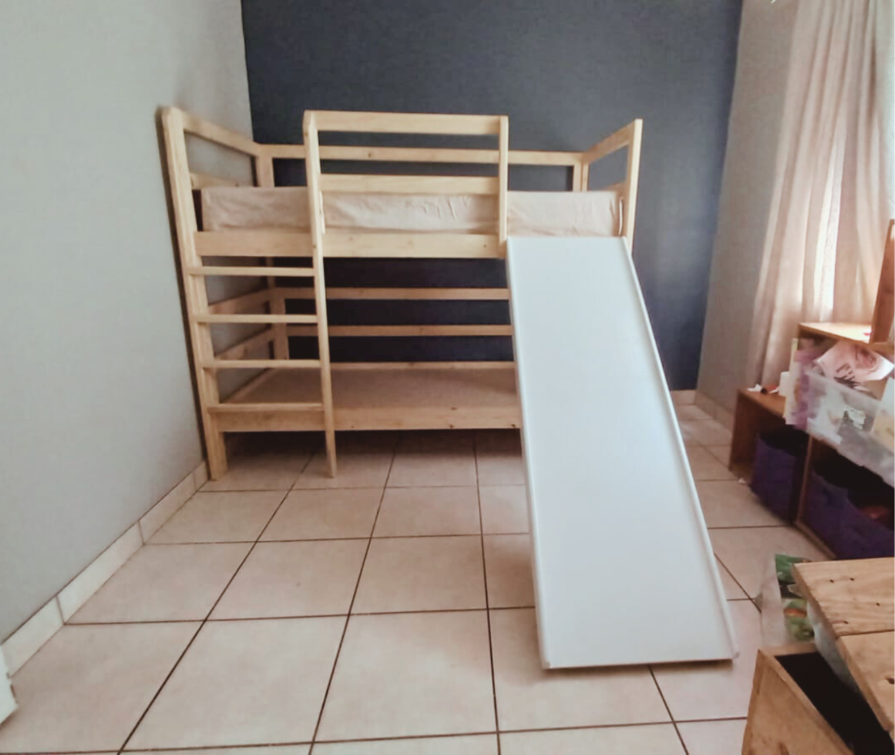 basic bunk bed with slide