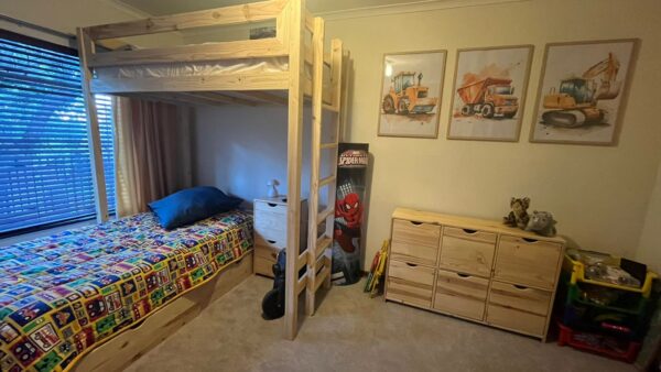 L shaped Wooden Bunk bed