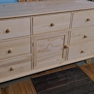 8 Drawer raw wooden drawer set