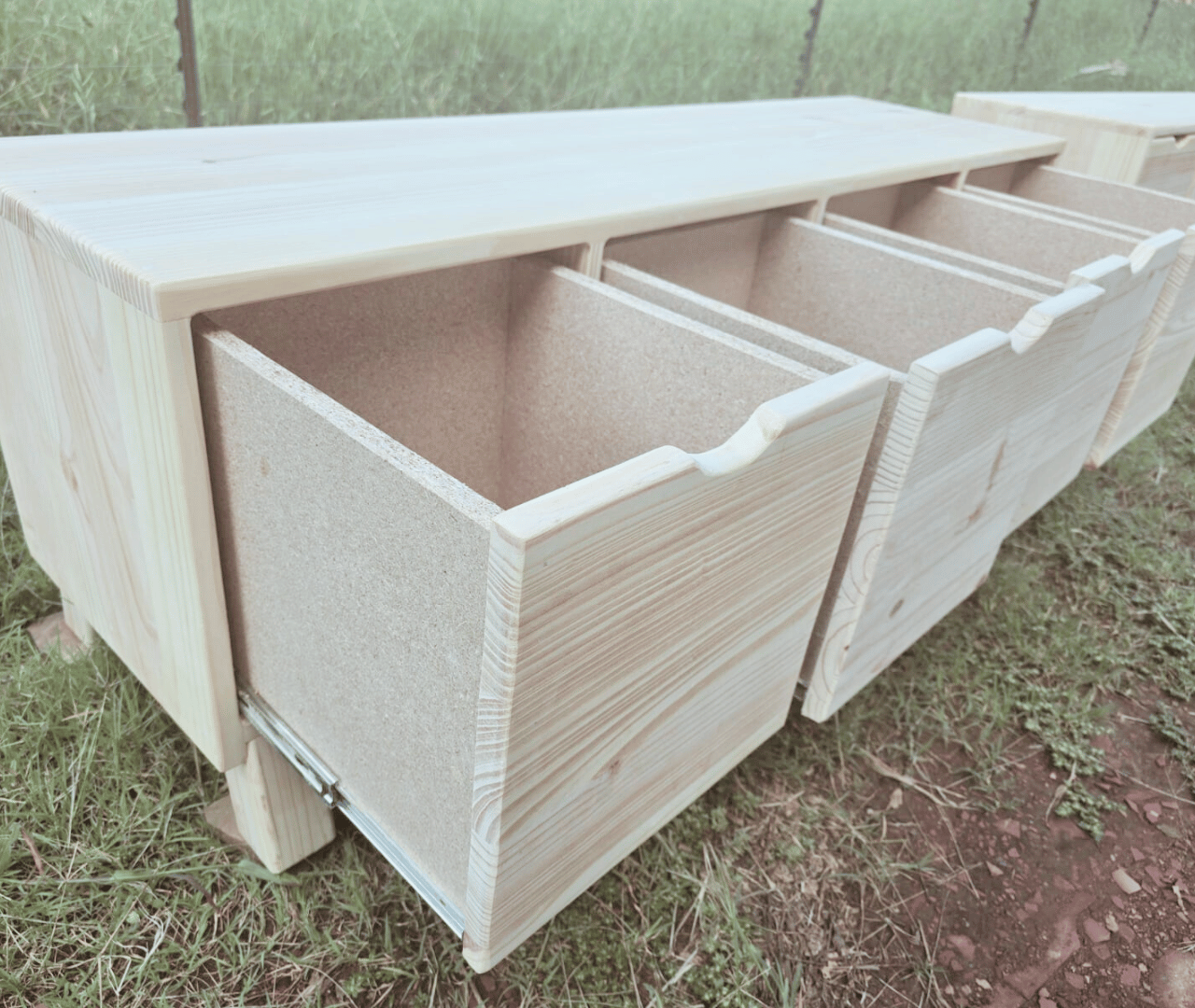 4 drawer beach bench cubby with legs open drawers