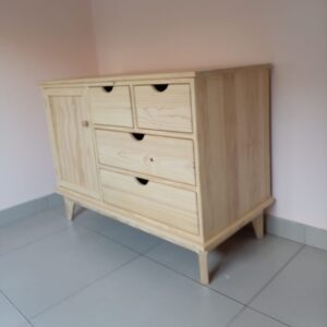 Wooden drawer set with legs