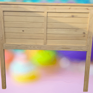 Wooden headboard frame with horizontalslats