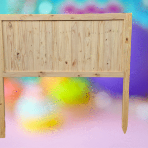 Wooden headboard frame with vertical slats