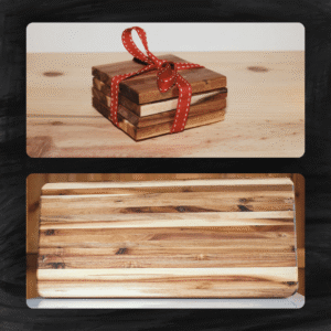 blackwood coasters and chopping board