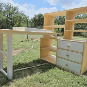 Houtgoeters Study combo | study desk combo | wooden study desk