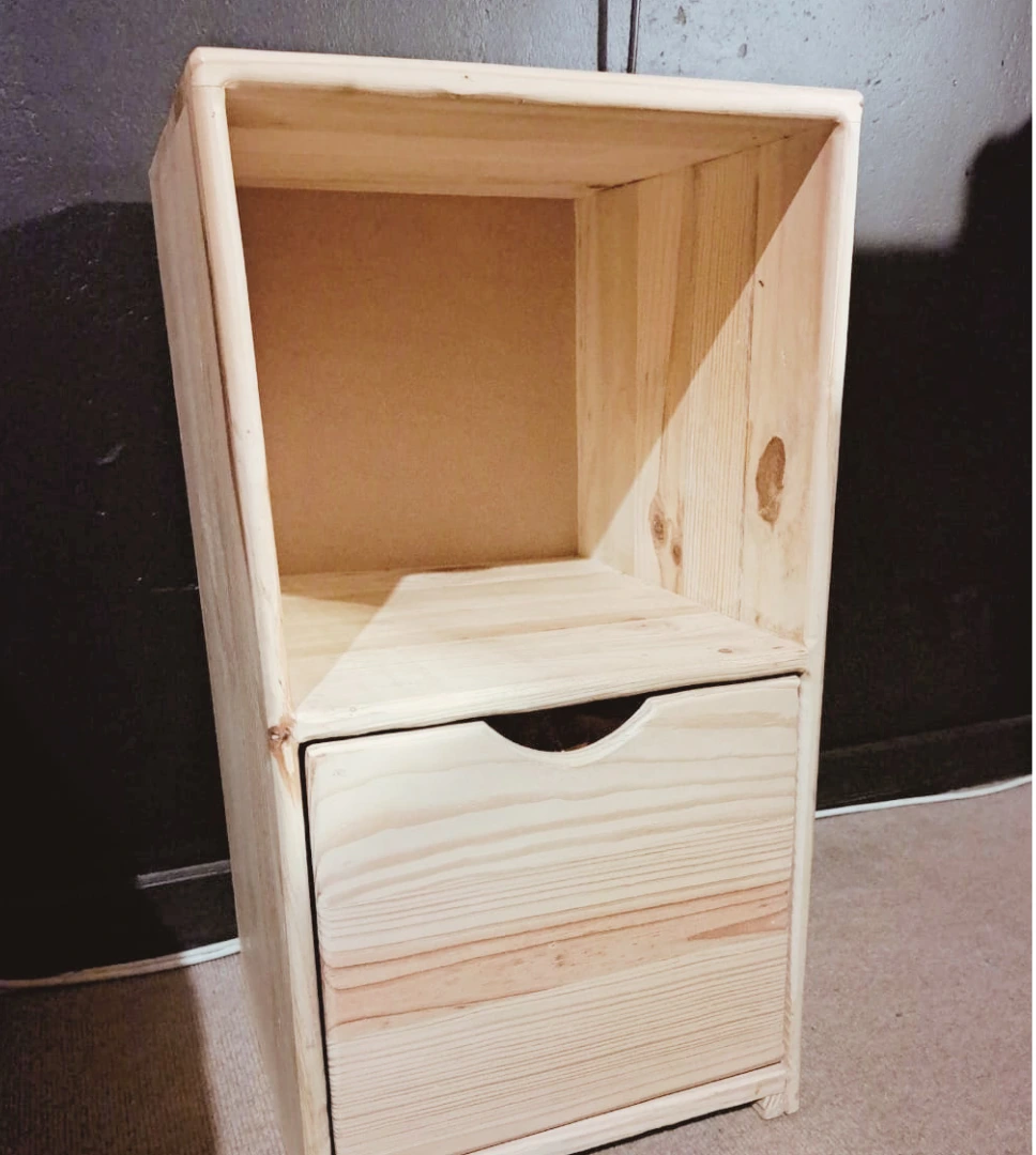 Houtgoeters 2 Cube Standard Cubby | Wooden Cube Cubby | Wooden Cubby
